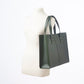 Handmade Leather Shopper in Ivy Green