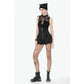 Dark in Love Brynja Eyelet Balloon Shorts in Black