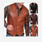 Men's Faux Leather Waistcoat