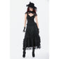 Dark in Love Vintage Gothic Lace-Layered Maxi Skirt