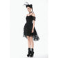 Dark in Love Romantic Gothic Lace-Layered High-Low Dress