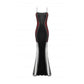 Dark in Love Lilith Red and Black Mesh Panel Goth Gown