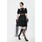 Dark in Love Ebon Rose High-Low Mesh and Lace Goth Dress