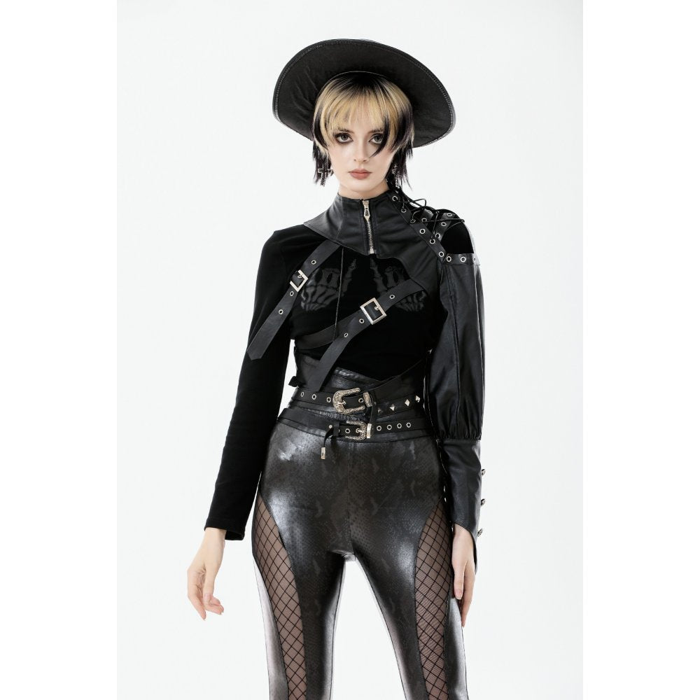 Dark in Love Zora Single-Sleeve Harness Shrug