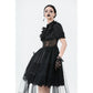 Dark in Love Ebon Rose High-Low Mesh and Lace Goth Dress