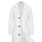Men's Milk White Classic Woollen Crombie Coat