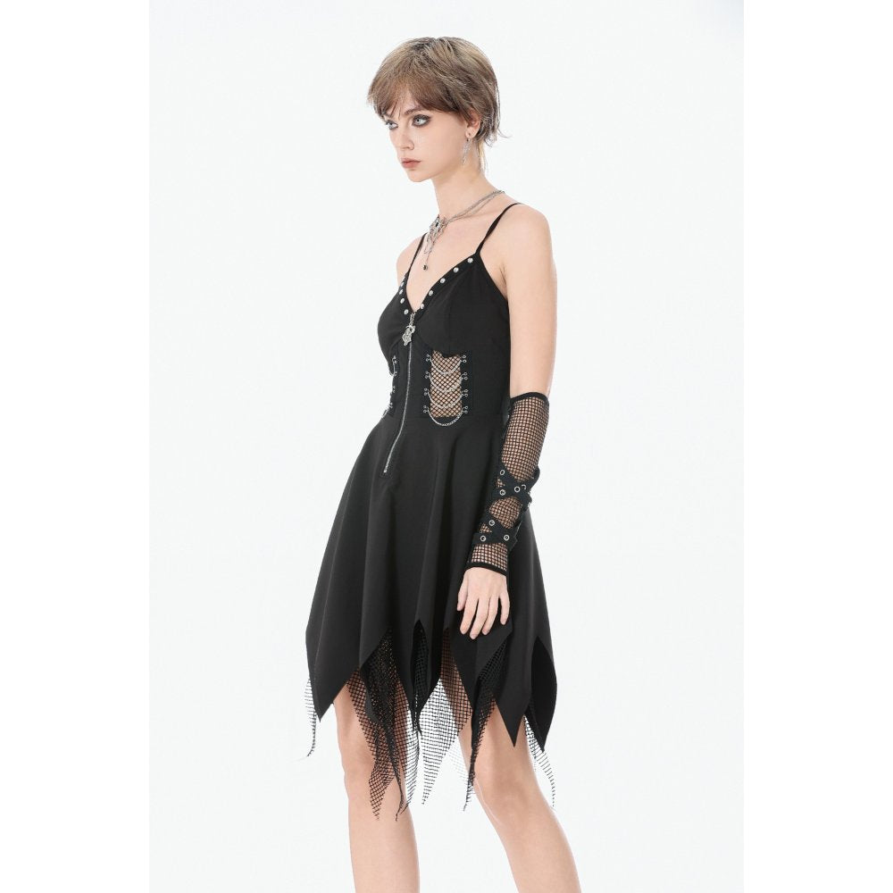Dark in Love Punk Sleeveless Spiked Dress