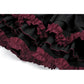 Dark in Love Black Crimson Gothic Tiered Skirt