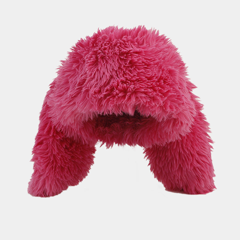 Plush Rabbit Ears Cute Ushanka Hat, Candy Colours