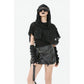 Dark in Love Nyx Distressed Shredded Hooded Poncho
