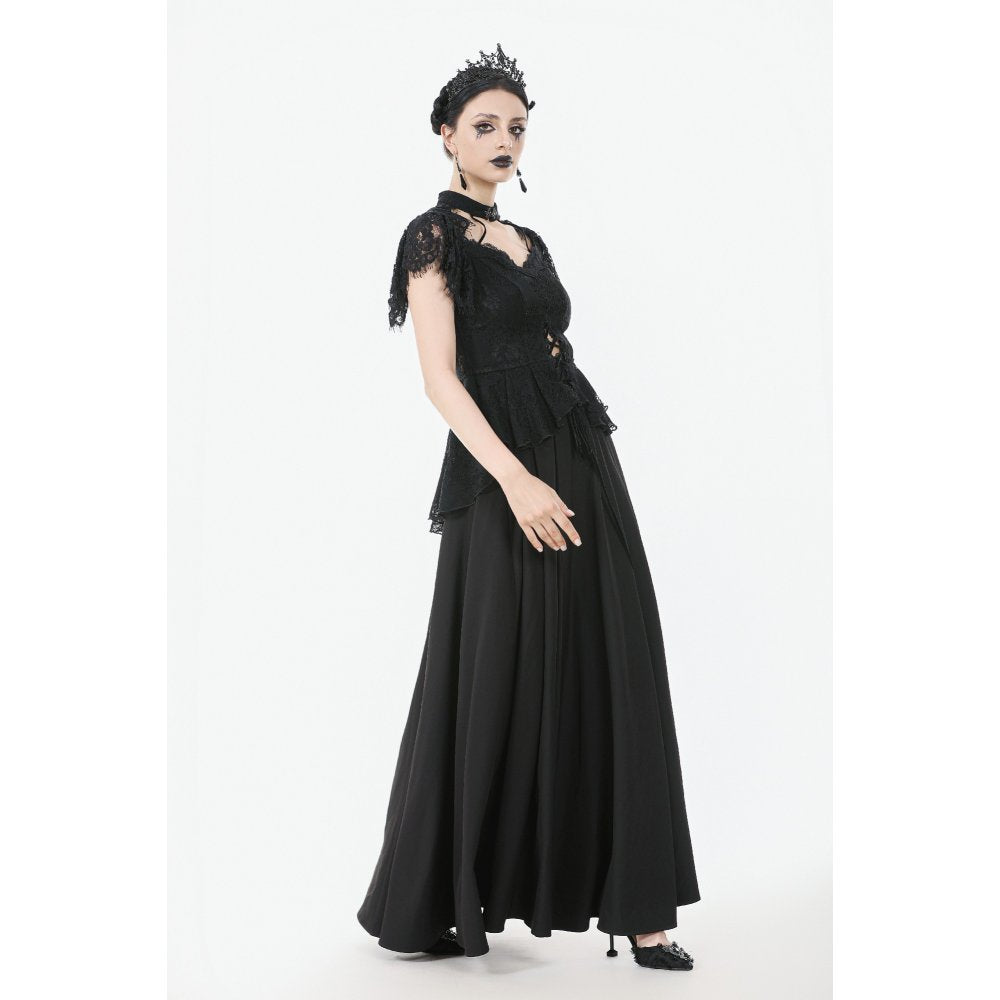 Dark in Love Ophelia Lace Corset Top in Black