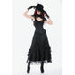 Dark in Love Vintage Gothic Lace-Layered Maxi Skirt