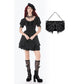 Dark In Love Victoria Black Lace Bow Mini Handbag