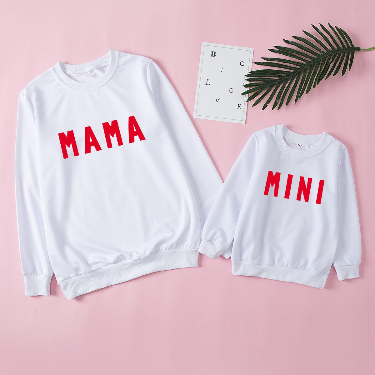Parent-Child Hoodie Set, Mama and Mini Printed Sweatshirts
