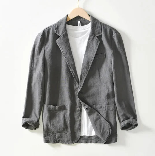 Vireous Men's Classic Luxury Linen Suit Jacket, Multi Colours