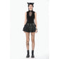 Dark in Love Punk Coffin Mesh Panel Top