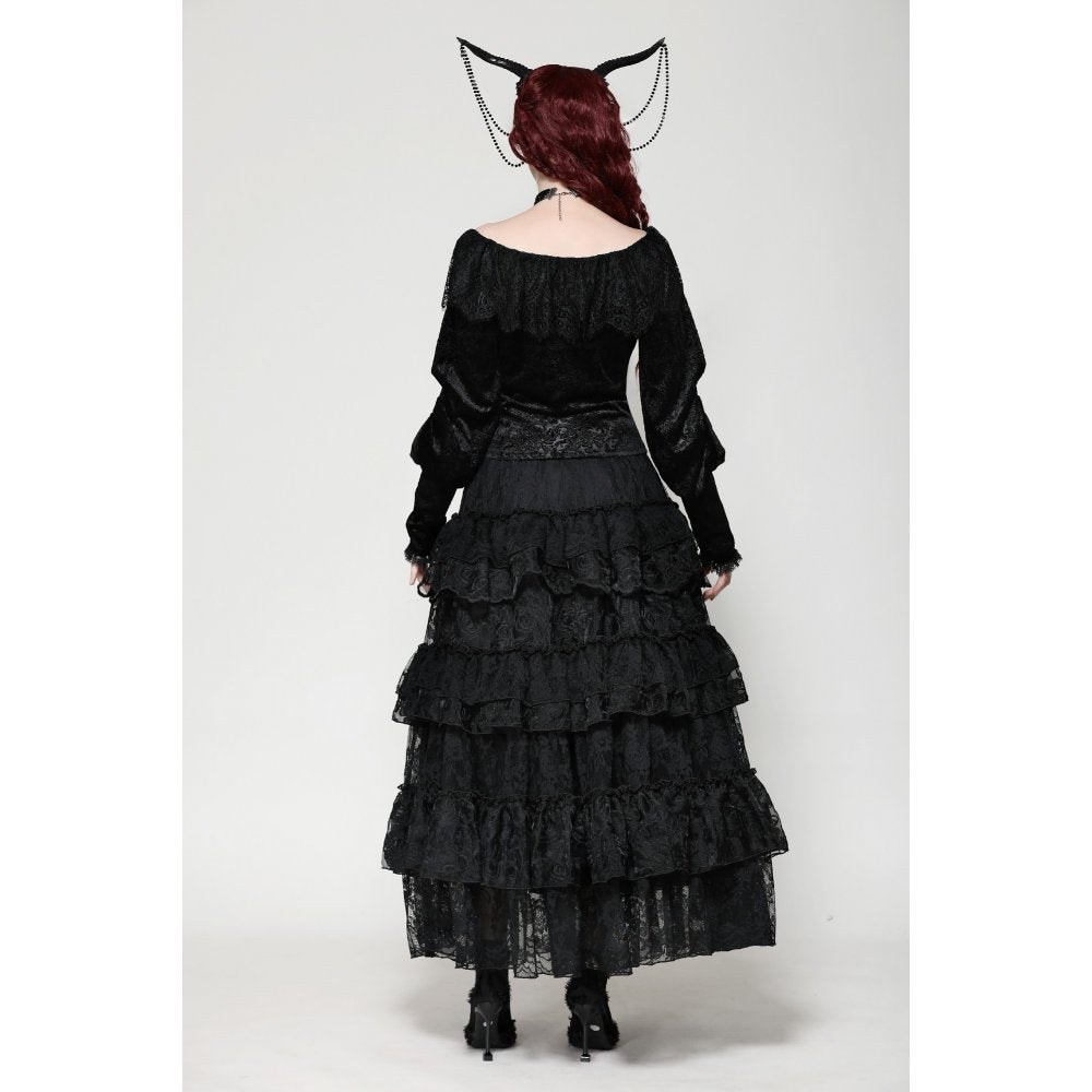 Dark in Love Cressida Gothic Princess Layered Cake Skirt