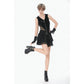 Dark in Love Punk Eyelet Lace-Layered Mini Skirt