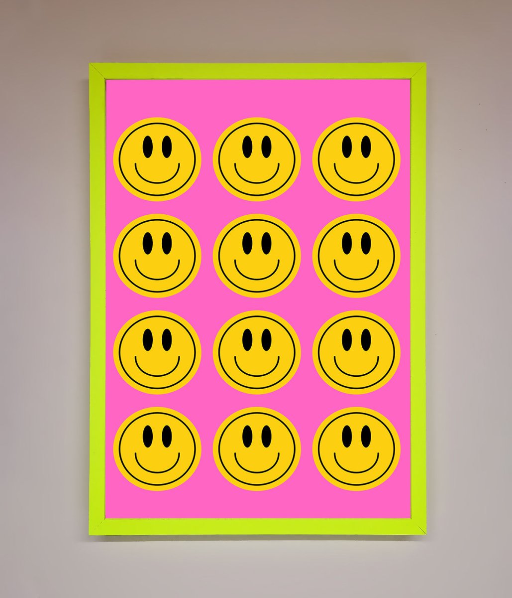 Acid Smile, Faces Framed Poster