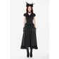 Dark in Love Courtly Cross Gem Pendant Gothic Blouse