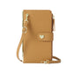 Mobile Phone Handbag With Transparent Touch Screen, Love Buckle