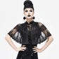 Gothic Fashion Womenswear Dark Lace Mesh Hooded Cloak