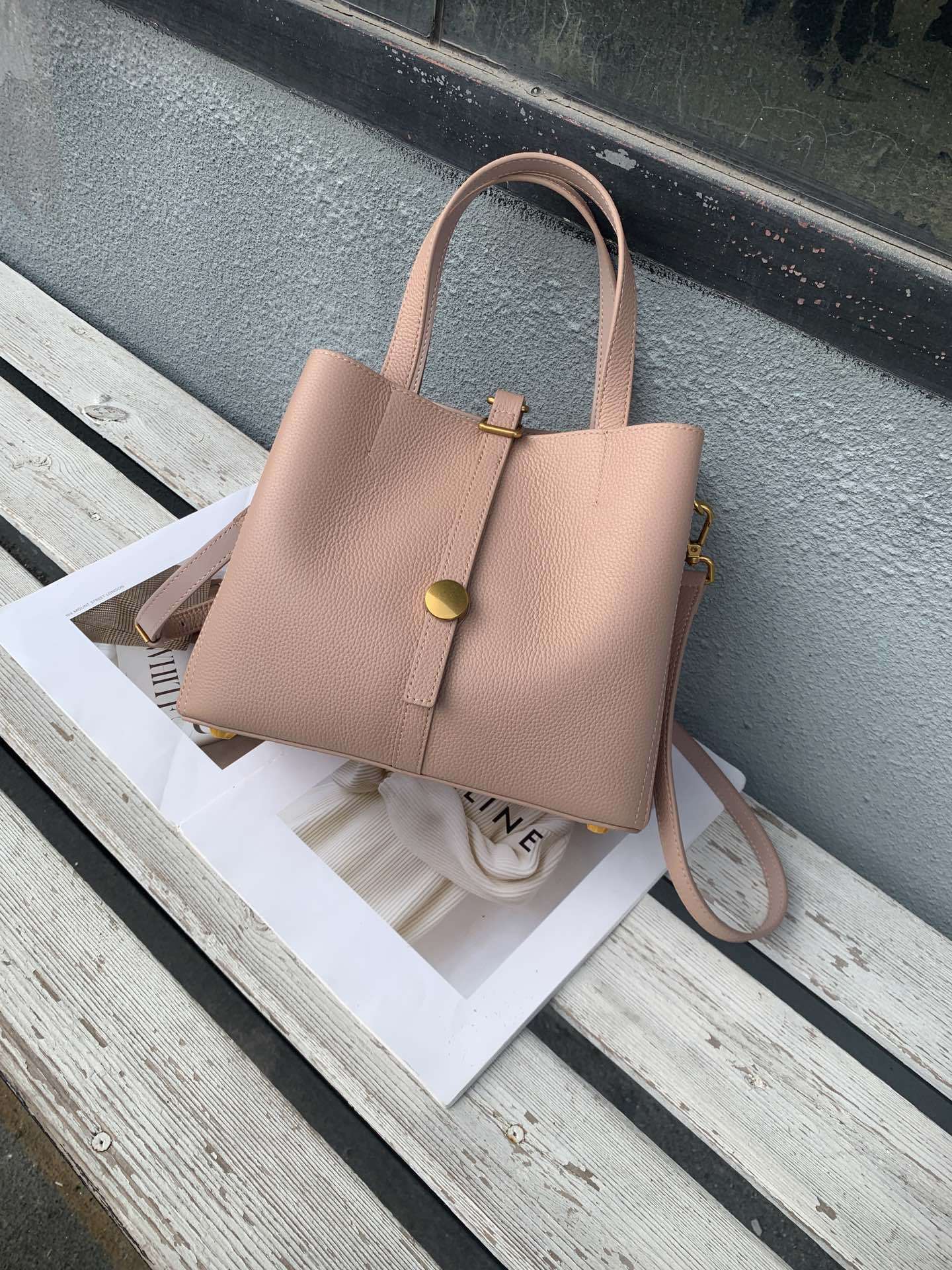 Vireous First Layer Cowhide Tote Genuine Leather Women's Bag