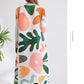 Vireous Nature Leaf Print Comfortable Pleated Fashion Dress