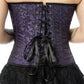 Vixxsin Amethyst Purple and Black Lace Gothic Corset