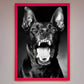 Angry Doberman Dog Framed Wall Art