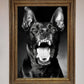 Angry Doberman Dog Framed Wall Art