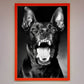 Angry Doberman Dog Framed Wall Art