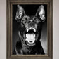 Angry Doberman Dog Framed Wall Art