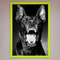 Angry Doberman Dog Framed Wall Art