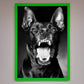 Angry Doberman Dog Framed Wall Art