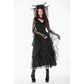 Dark In Love Gothic Lace Bell-Sleeve Cape
