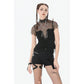 Dark in Love Dark Punk Mesh Chain Layered Top