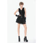 Dark in Love Punk Eyelet Lace-Layered Mini Skirt