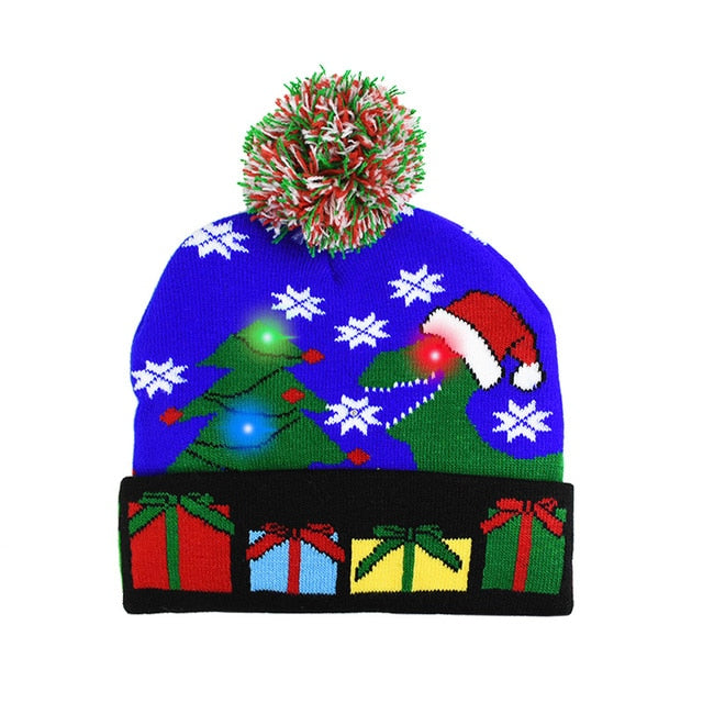 LED Christmas Bobble Hat