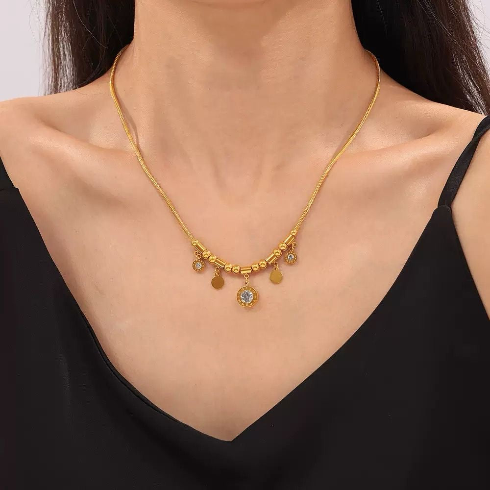 Seraphina Luxe 18K Gold-Plated Charm Necklace