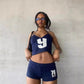 'Y For Yes' Cool Girl Outfit, Slim-Fit Sports Tank Top and Shorts Two-Piece