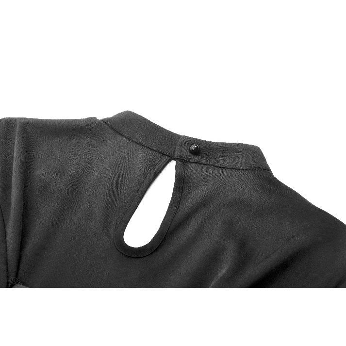 Dark in Love Ebon Rose High-Low Mesh and Lace Goth Dress