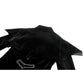 Dark in Love Lilith Officer Velvet High-Collar Coat in Black