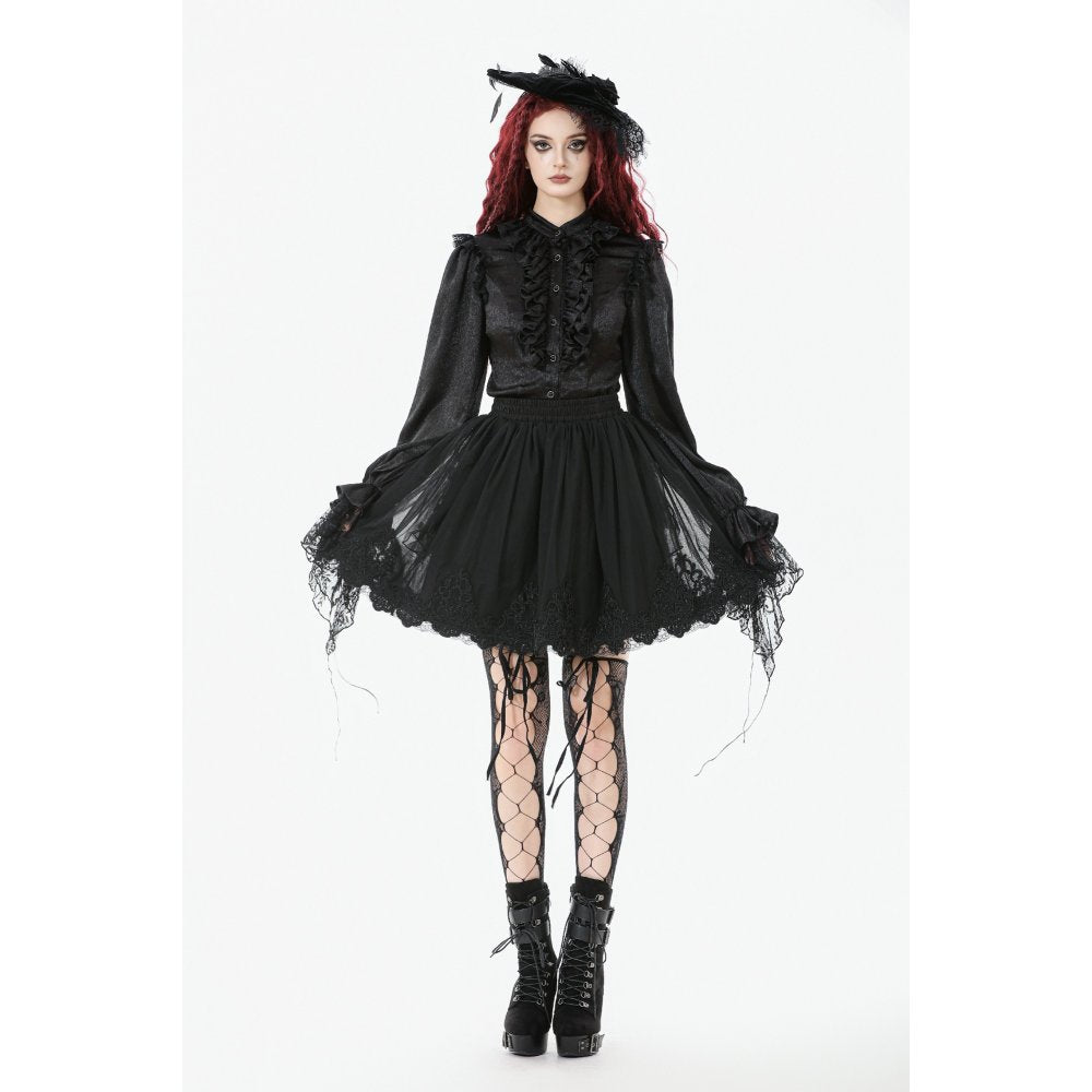 Dark in Love Bellatrix Gothic Embroidered Petticoat Skirt