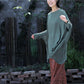 Women's Floaty Baggy Fit, Irregular Hem Smooth Pullover