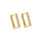 French Twisted Cube Minimalist Elegant Earrings