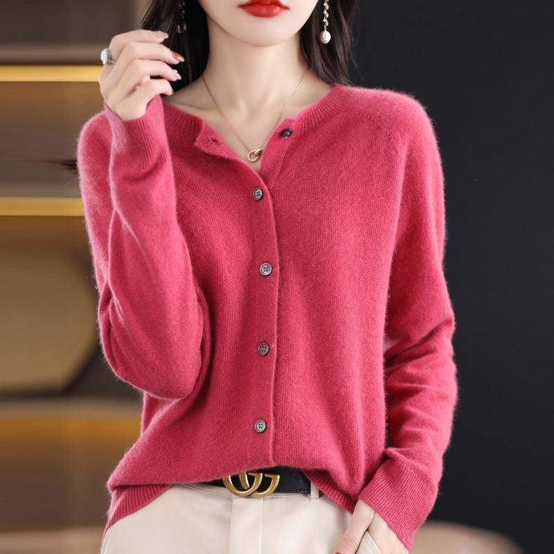 Merino Wool Women's Fashion Cardigan, Candy Colours