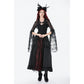 Dark in Love Gothic Victorian Lace Panel Skirt in Crimson