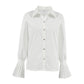 Elegant French-Style Ruffled Women's Workwear Blouse