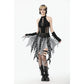 Dark in Love Bondage Mesh-Panel Buckle Halter Top